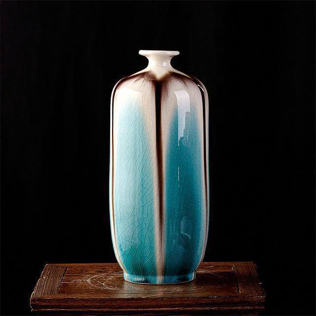 Traditional Chinese Style Crackled Ceramic Vase