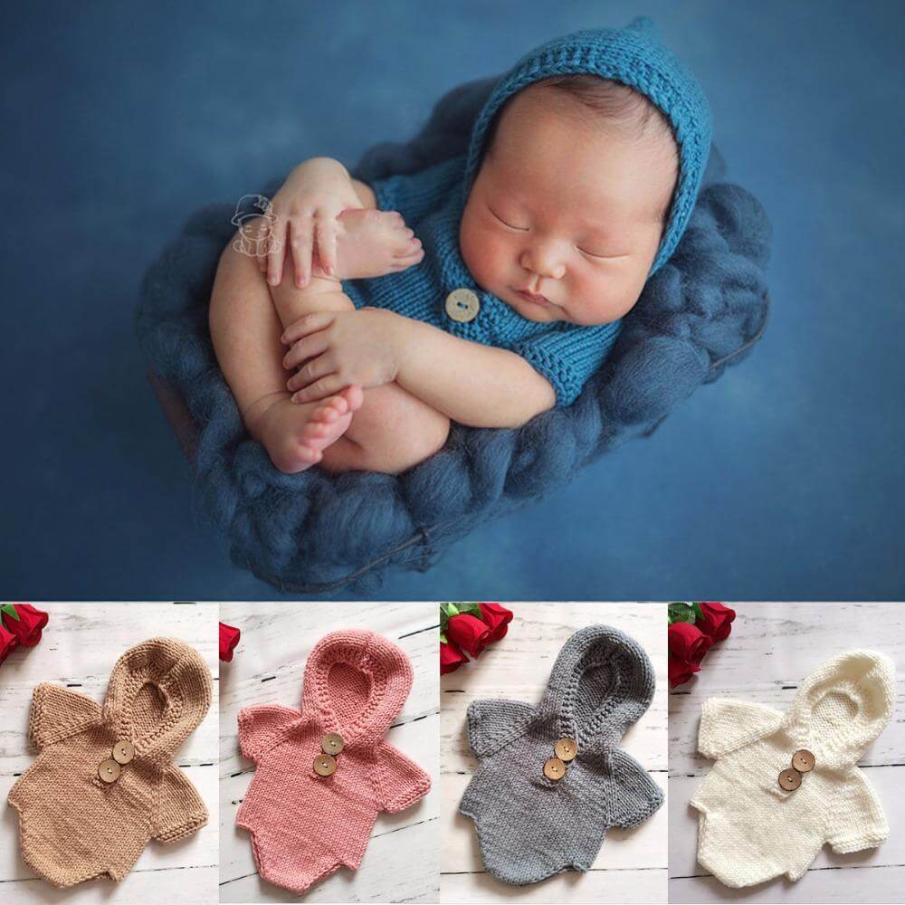 Adorable Baby Knit Jumpsuit Outfit - Pexav
