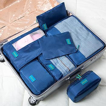 Travel 7pc Waterproof Storage Cube Set