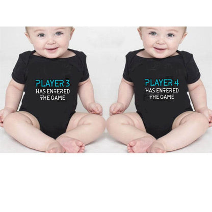 Twin Babies Welcome Gift Set Cute Baby Rompers - Pexav