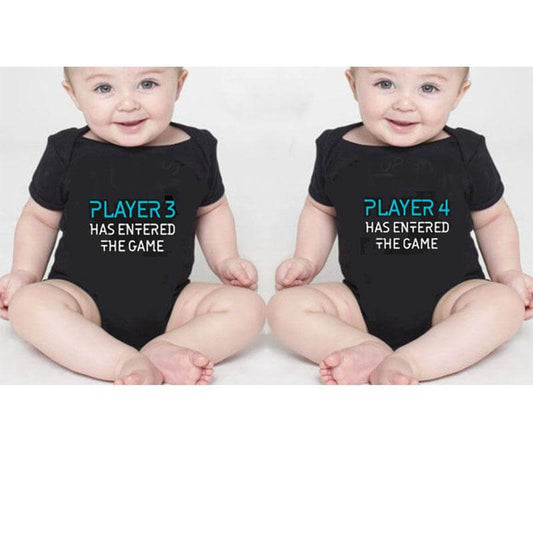 Twin Babies Welcome Gift Set Cute Baby Rompers - Pexav