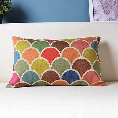 Vibrant Geometric Throw Pillow Cover