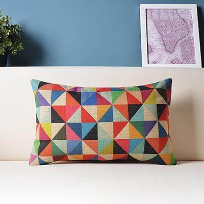 Vibrant Geometric Throw Pillow Cover