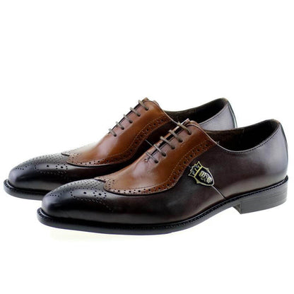 Luxury Men's Black Leather Dress Shoes - Pexav