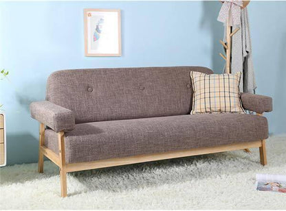 Vintage Style Bright Upholstered Fabric Sofa Couch