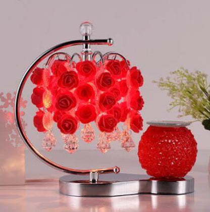 Floral Desk Lamp with Essential Oil Tray
