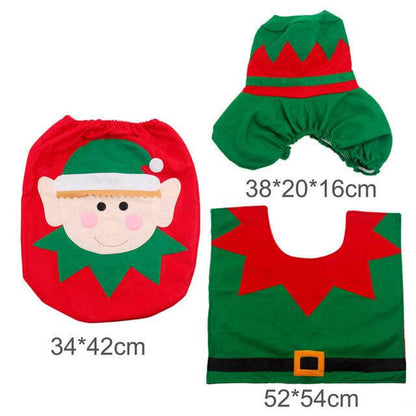 3pcs Fun Christmas Toilet Seat Covers