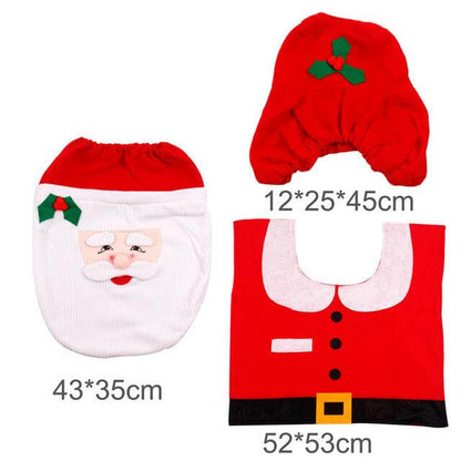 3pcs Fun Christmas Toilet Seat Covers