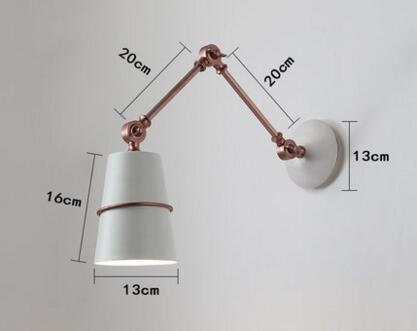 Rustic Metal Adjustable Long Wall Light Lamp