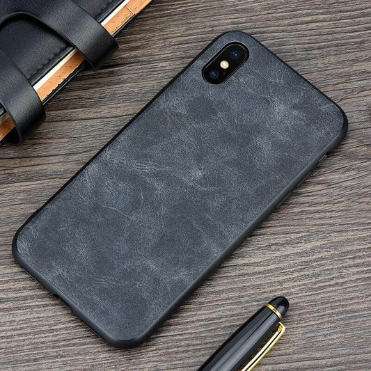 Classic Faux Leather Phone Cover for iPhone X - Pexav