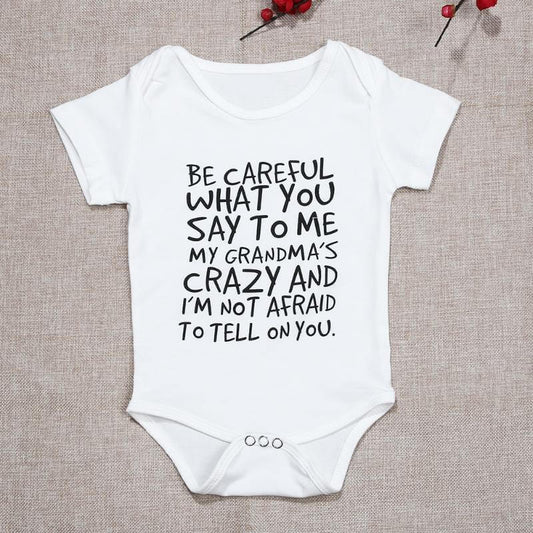 Cute Alphabet Print Baby Onesie - Pexav