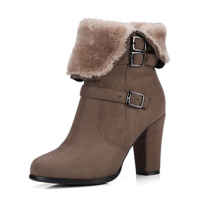 Warm Fuzzy Winter Ankle Boots - Pexav