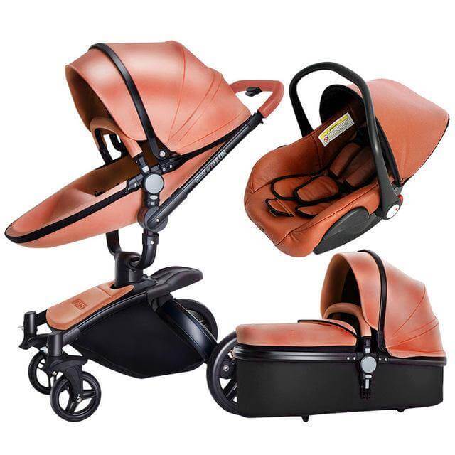 Convertible 3 in 1 Baby Pram with Rotating Seat