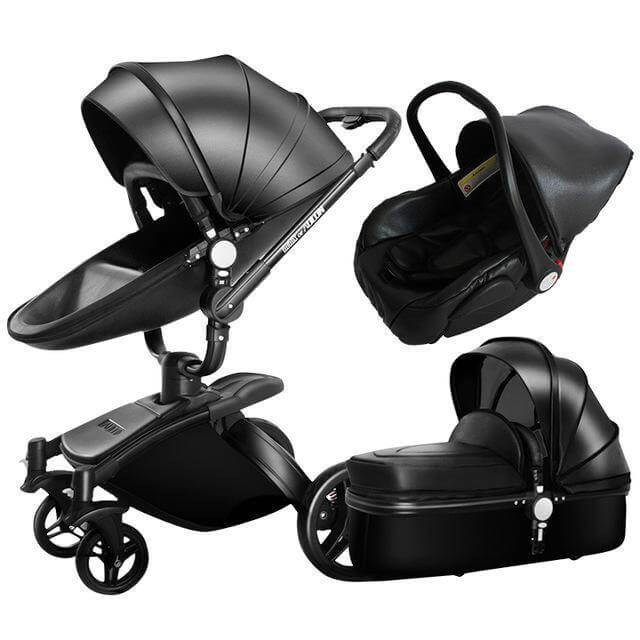 Convertible 3 in 1 Baby Pram with Rotating Seat - Pexav