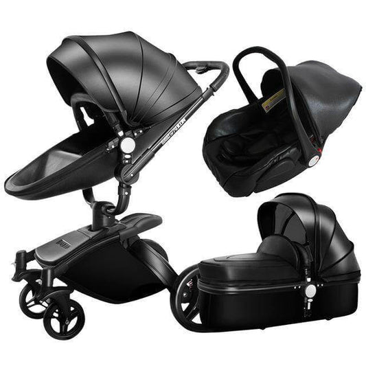 Convertible 3 in 1 Baby Pram with Rotating Seat - Pexav