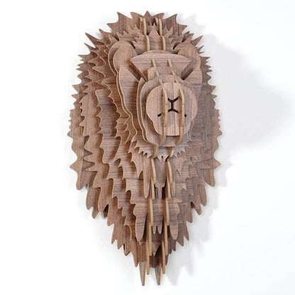 Carved Wooden Lion Wall Art
