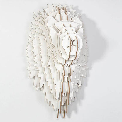 Carved Wooden Lion Wall Art