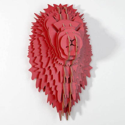 Carved Wooden Lion Wall Art