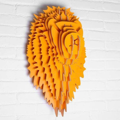 Carved Wooden Lion Wall Art
