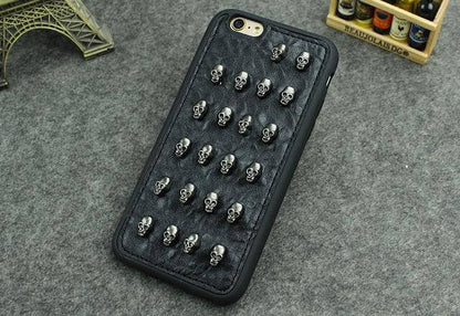 Tough Skull Pattern Silicone iPhone Phone Case Cover