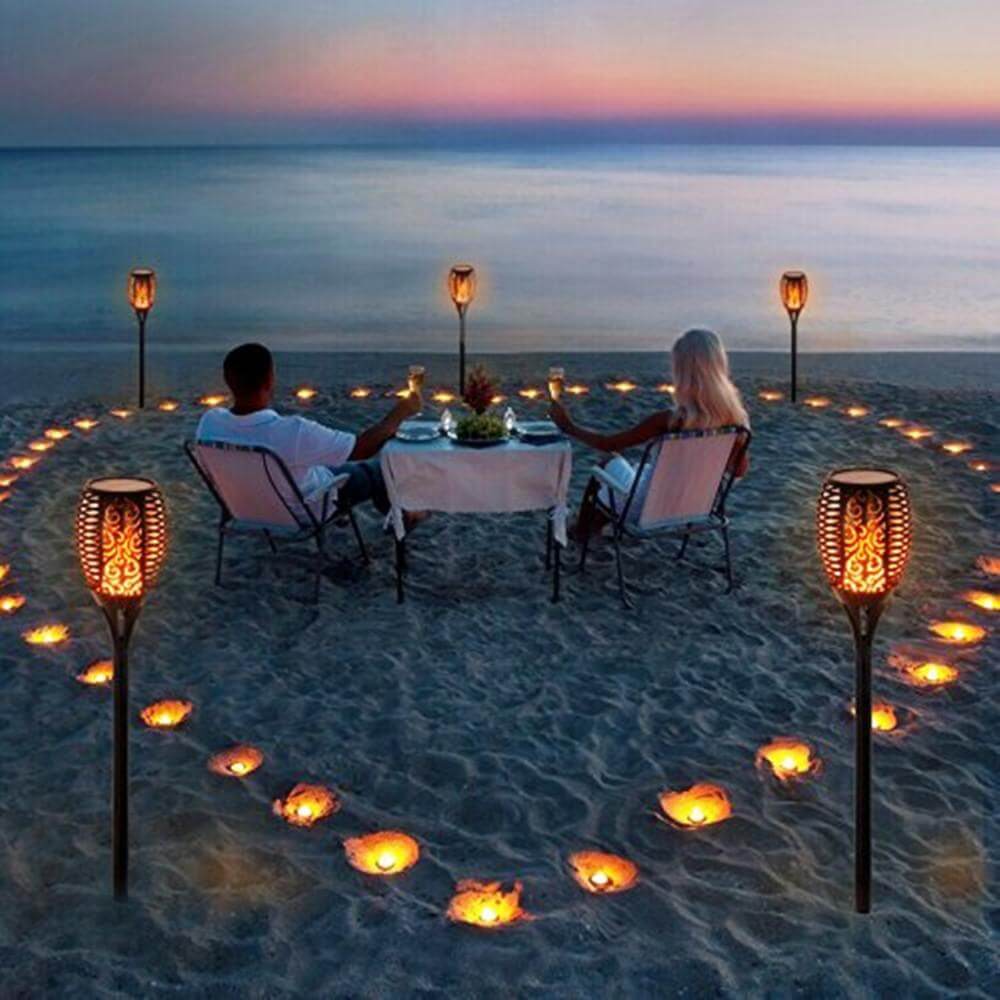 Warm Outdoor Flicker Flame Garden Lights - Pexav