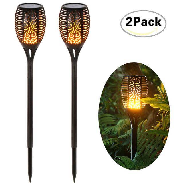 Warm Outdoor Flicker Flame Garden Lights