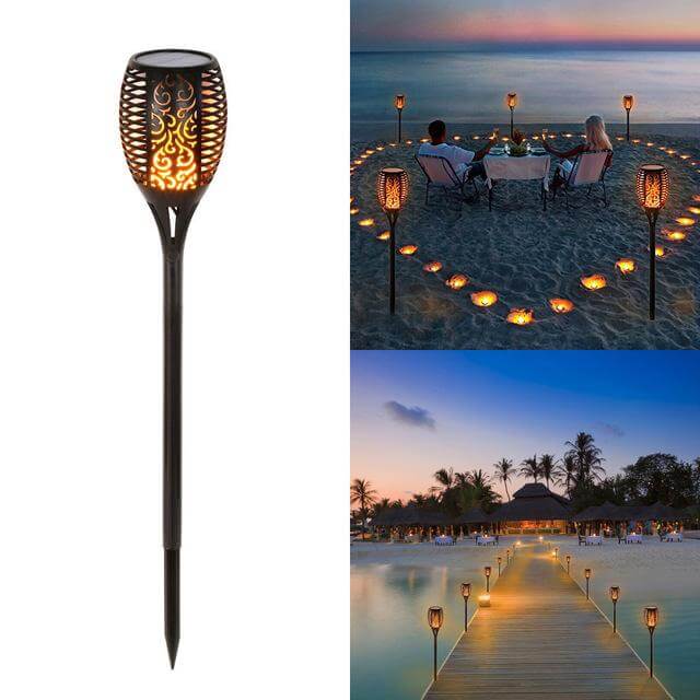 Warm Outdoor Flicker Flame Garden Lights
