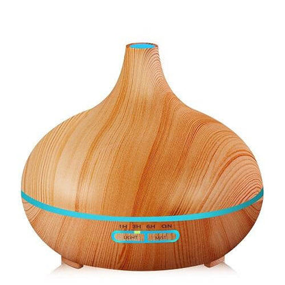 Natural Ultrasonic Mist Diffuser Aroma Wood Lamp