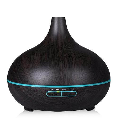 Natural Ultrasonic Mist Diffuser Aroma Wood Lamp