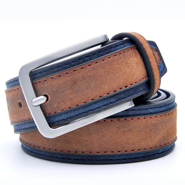 Stylish Leather Patch Men's Belt