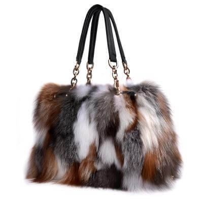 Luxury Genuine Fur Handbag Women's Tote