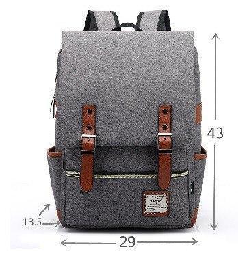 Classic Student Laptop Backpack with USB Charger Port