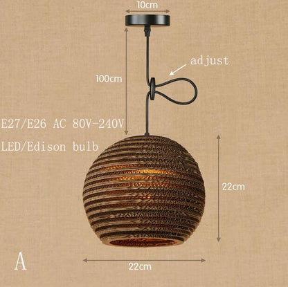 Stylish Paper Shade Folding Pendant Light Lamp