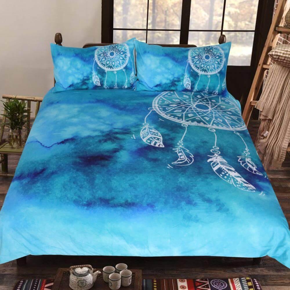 Soft 3pc Waterdrop Dreamcatcher Bedding Set Duvet Cover - Pexav