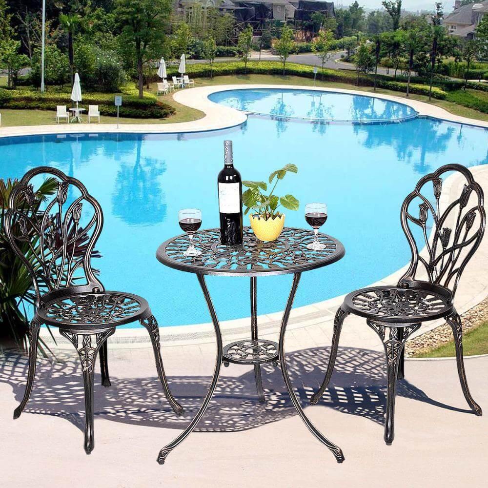 Classic 3 Piece Patio Dining Set - Pexav