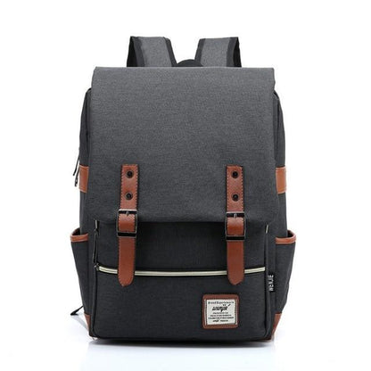 Classic Student Laptop Backpack with USB Charger Port