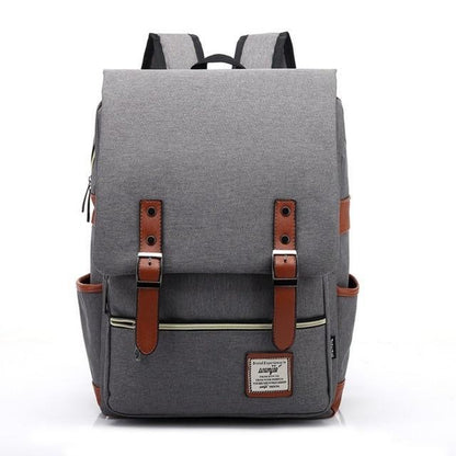 Classic Student Laptop Backpack with USB Charger Port