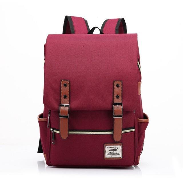 Classic Student Laptop Backpack with USB Charger Port