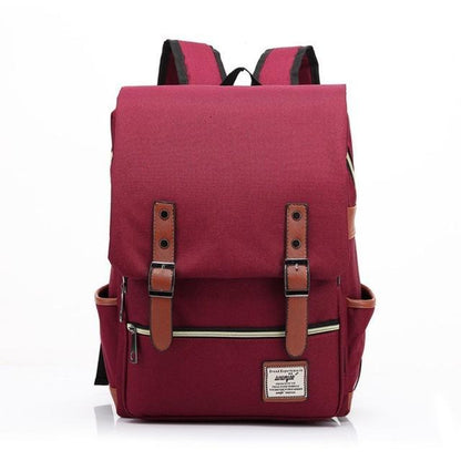 Classic Student Laptop Backpack with USB Charger Port
