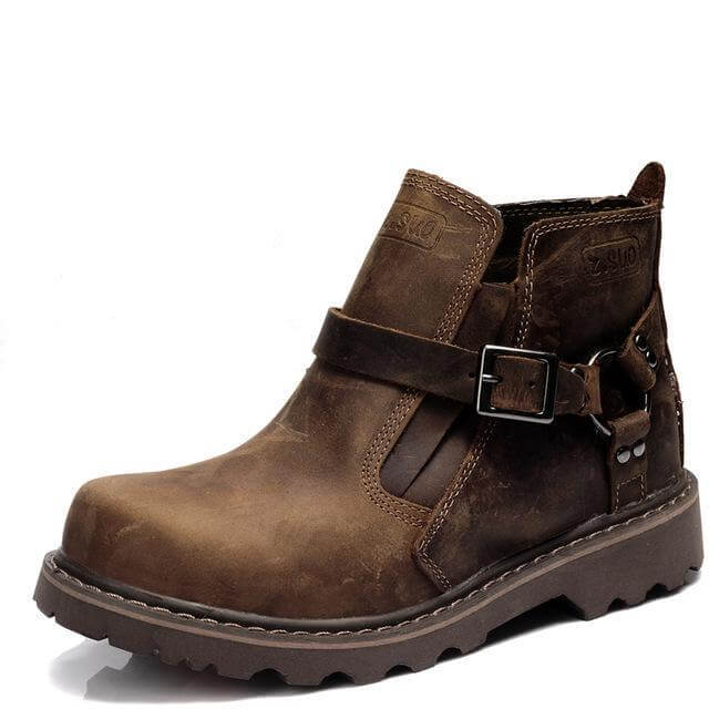 Classic Men's Leather Ankle Boots