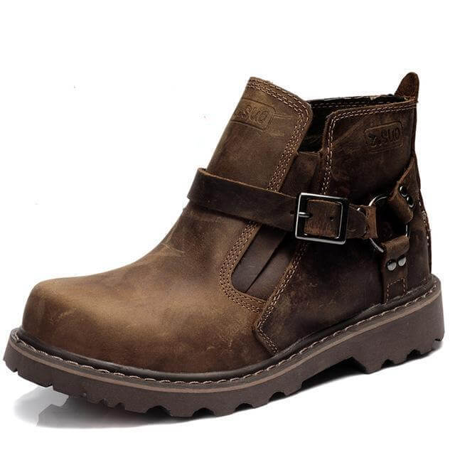 Classic Men's Leather Ankle Boots