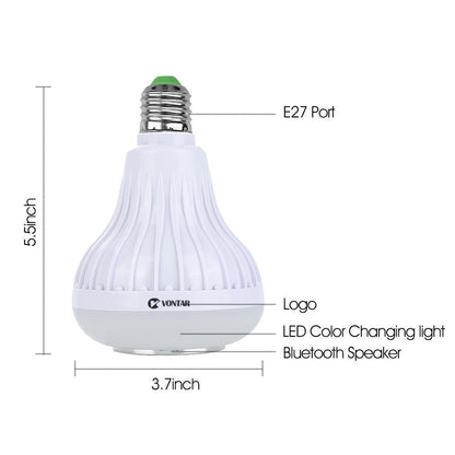 Color Changing LED Bulb Speaker