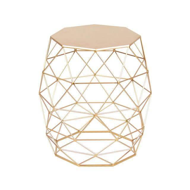 Luxury Gold Tone Bedside Table