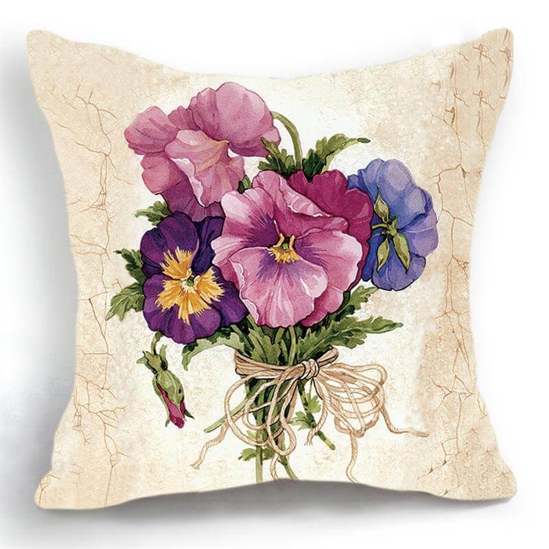 Beautiful Floral Pattern Pillow Cover - Pexav
