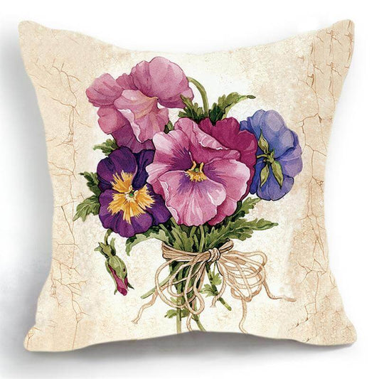 Beautiful Floral Pattern Pillow Cover - Pexav