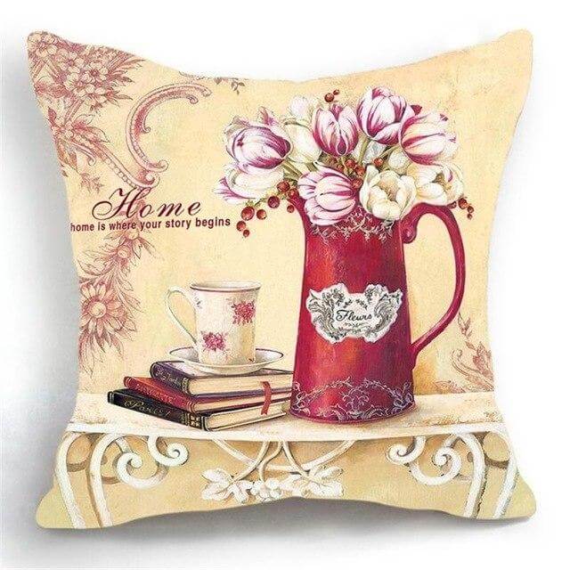 Beautiful Floral Pattern Pillow Cover
