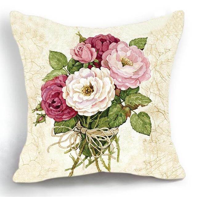 Beautiful Floral Pattern Pillow Cover