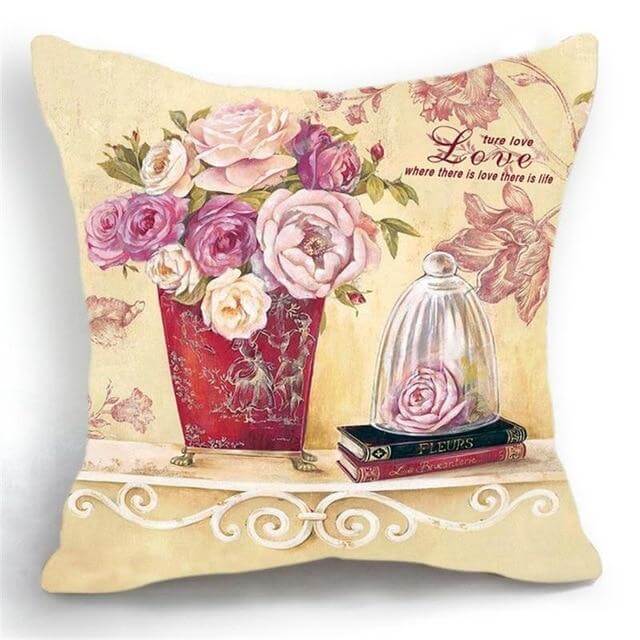 Beautiful Floral Pattern Pillow Cover