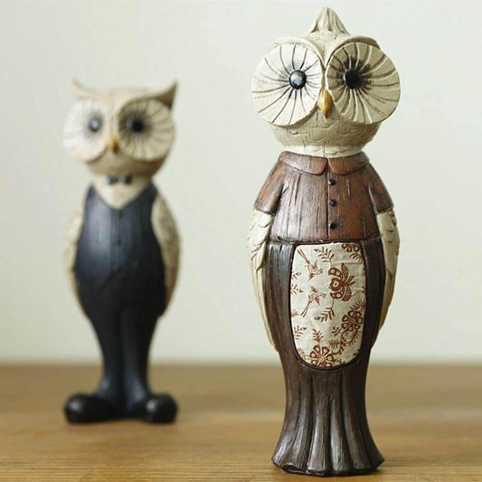 Vintage Owl Figurine Decorative Ornaments - Pexav