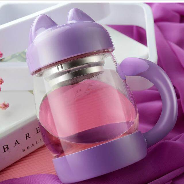 Adorable Kitty Coffee Mug With Infuser